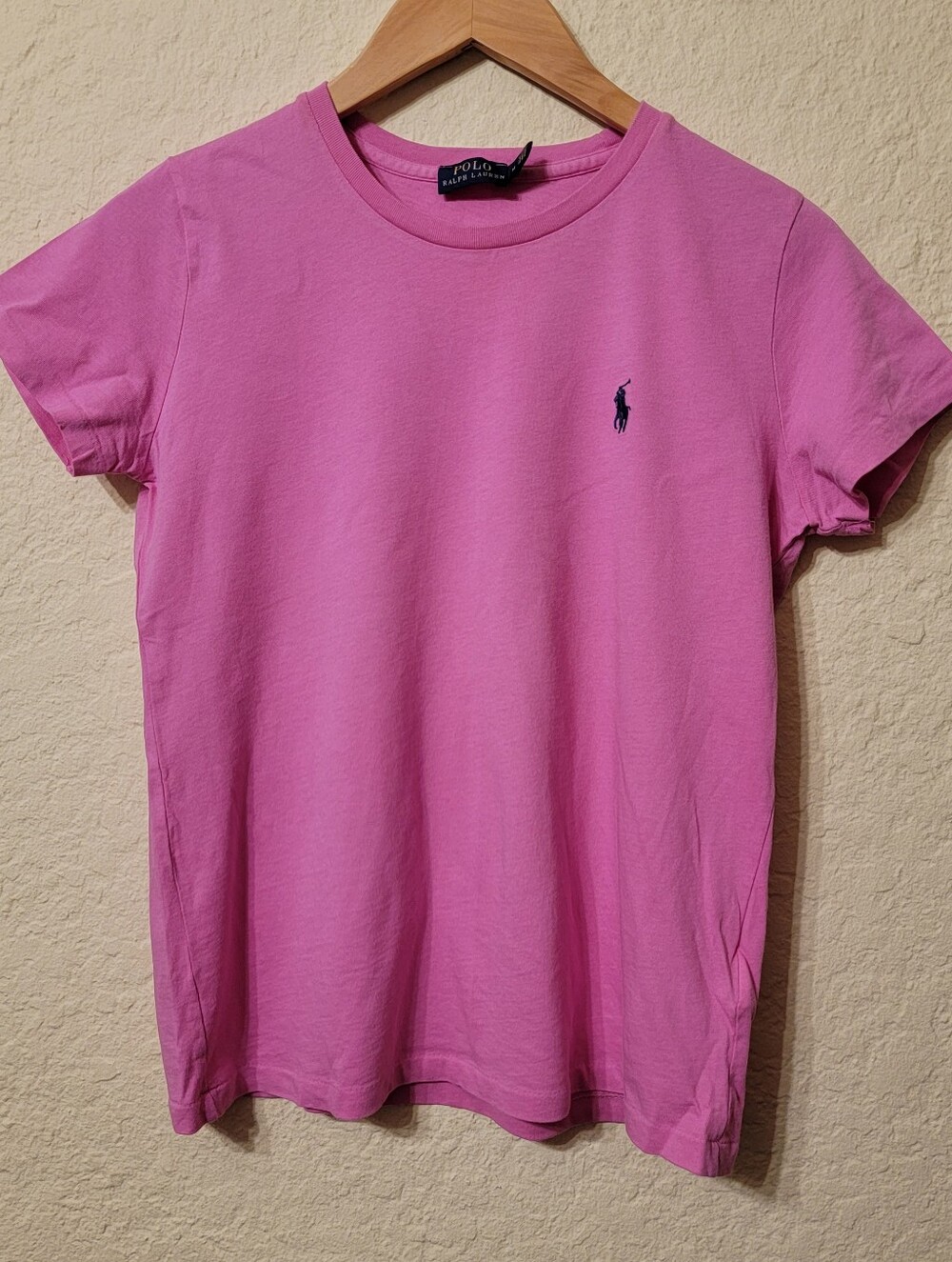 Polo Ralph Lauren Pink Crew Neck T-Shirt Short Sleeve Pony Logo Sz M